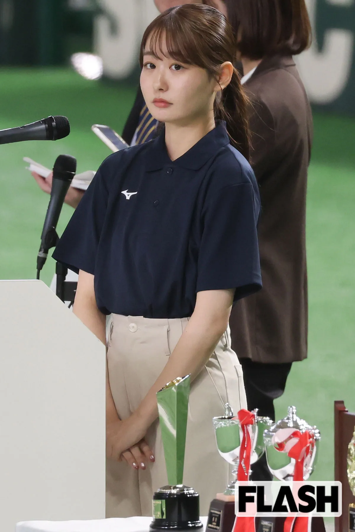 日テレ新人アナ高橋優菜、入社2カ月で東京ドーム大舞台!先輩五十嵐にいかアナとの“お辞儀”ショットが話題